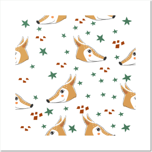 Fox Pattern Posters and Art